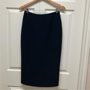 Luisa Spagnoli silk pencil midi skirt, black, lined, size EU 42 US 10